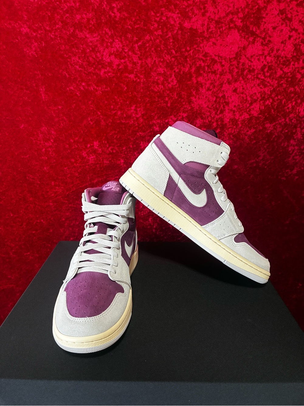 Nike Air Jordan 1 Mid in Purple and Cream